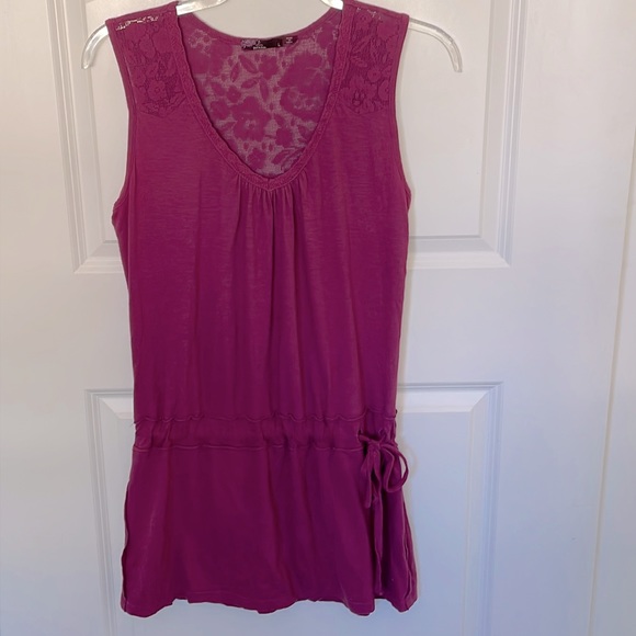 Prana Drop Waist Magenta Sleeveless Cover Up Large - Picture 1 of 5